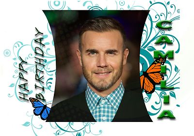 Gary Barlow - Personalisierte Geburtstagsgrußkarte A5