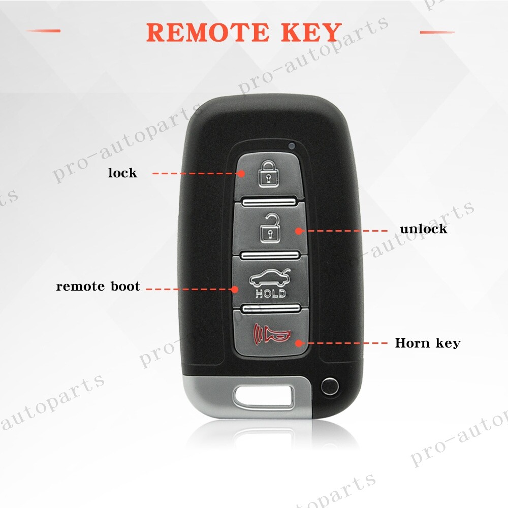 4 Button Key Fob Rubber Pad Replacement For Hyundai Sonata/Santa Fe Sport 2013-2019 - Keyless Remote Repair - View #9