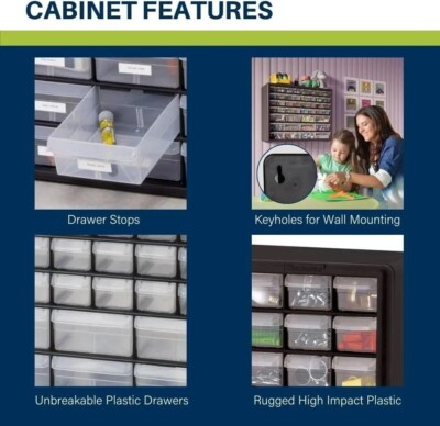 Akro-Mils 24-Drawer Plastic Drawer Storage Cabinet Italy