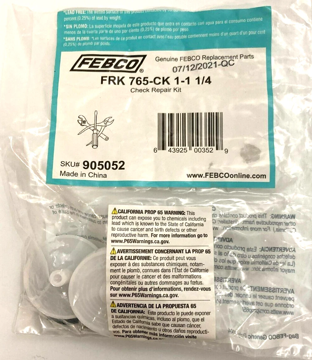 FEBCO Gold Vacuum Breaker Repair Part In The Valve Repair, 54 OFF