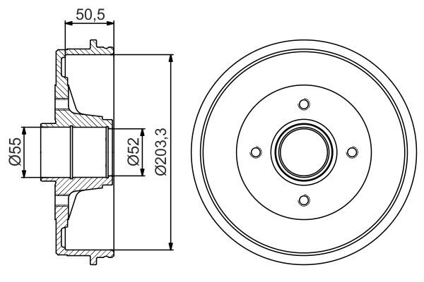 2X Bosch 0 986 477 172 Bremstrommel FüR Renault-image