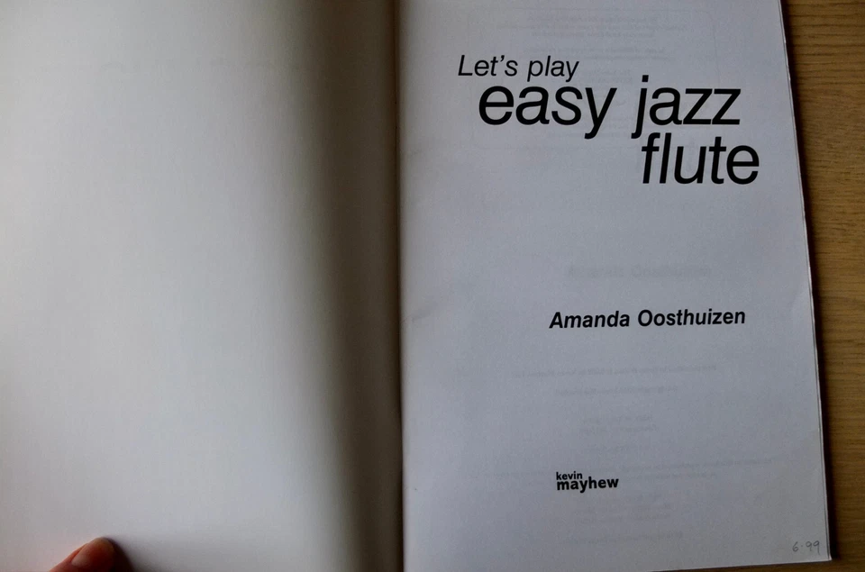 AMANDA OOSTHUIZEN LET'S PLAY EASY JAZZ FLUTE +PIANO SHEET MUSIC BOOK (1993) - Image 2 of 4