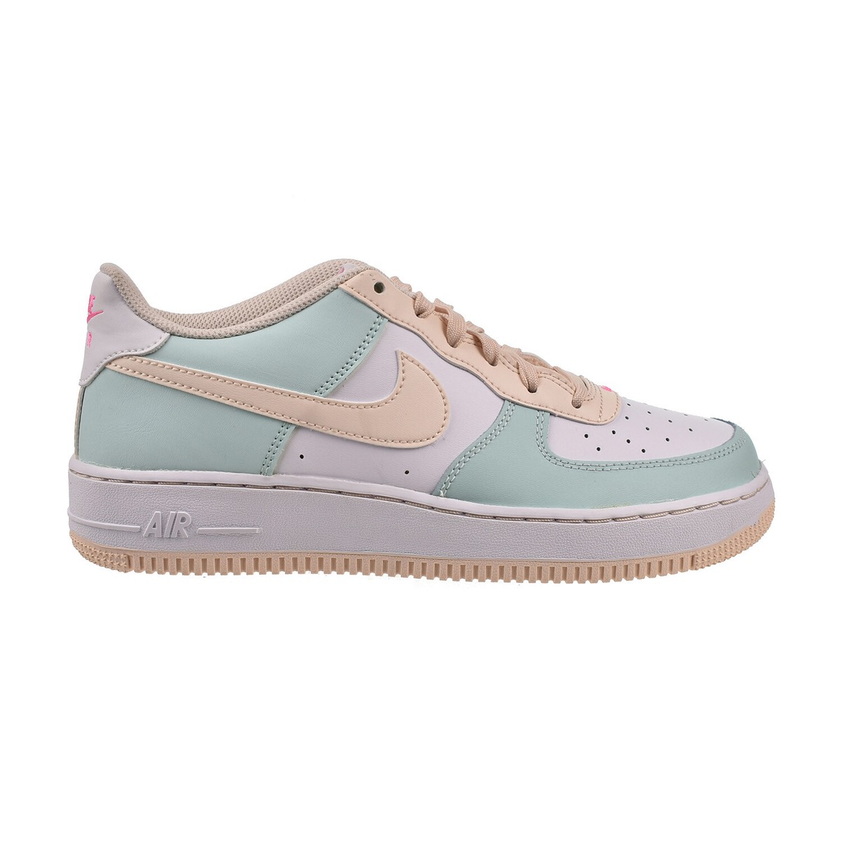 Nike Air Force Low (GS) Big Kids' Shoes Emerald Rise-Guava Ice