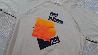 vintage ''First in Space'' sweatshirt, size XL, 80s, Belz (?), aerospace, tech