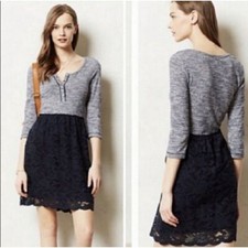 Anthropologie Lilka Marya Navy Blue Knit Dress