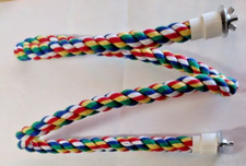 Bird Rope Perch 40 inches long with Screw Ends, Washers, and Wing Nuts