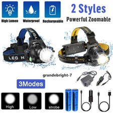 1200000lm Rechargeable 3 Modes Headlamp Led Tactical Headlight Zoom Flashlight 1200000lm Rechargeable 3 Modes Headlamp Led Tactical Headlight Zoom Flashlight