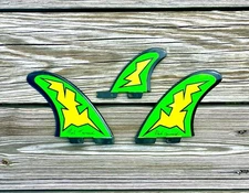 Fin Art By Mark Townsend 80’s Style Handpainted Surfboard Fin Fits FCS II