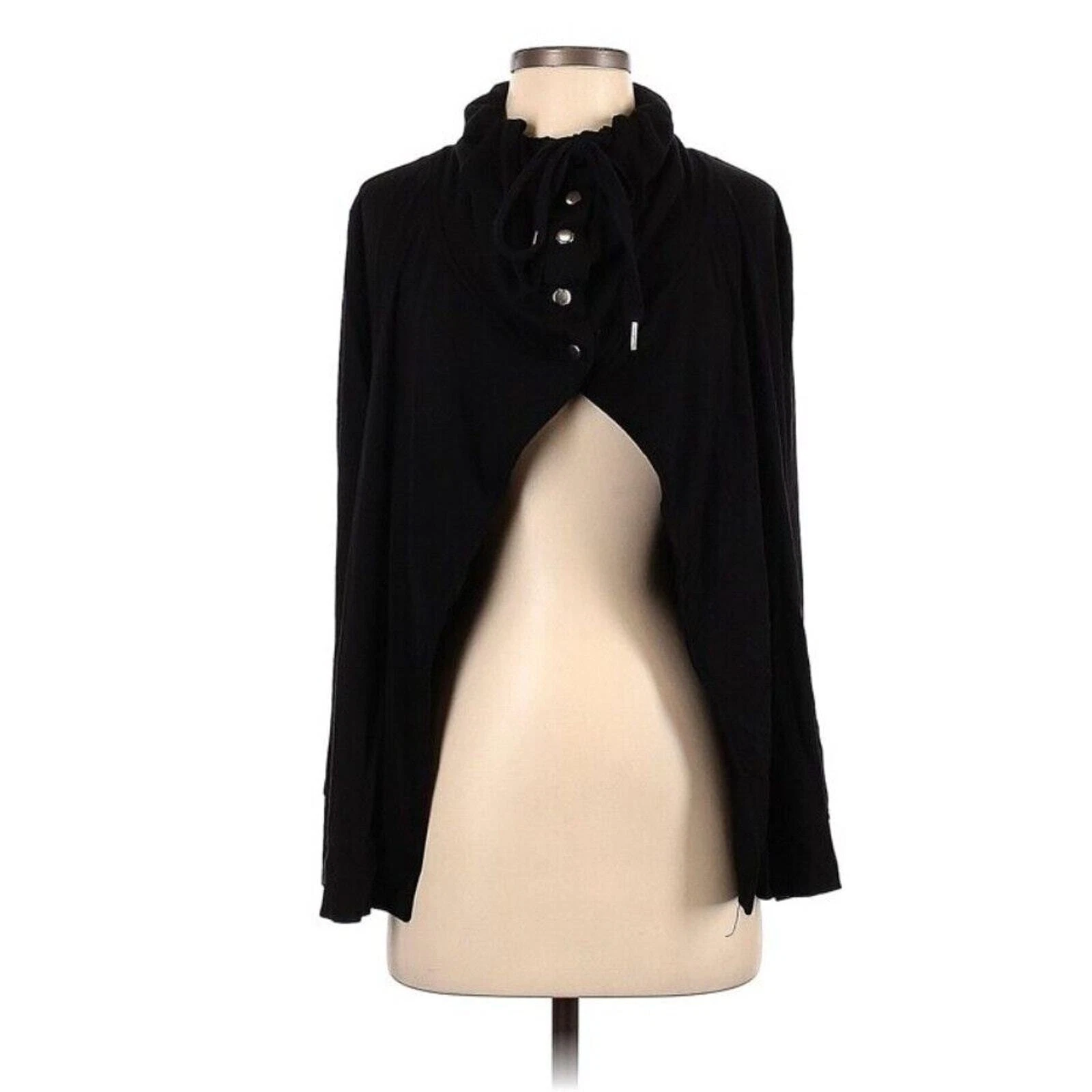 VETEMENTS Cable & Gauge giacca donna manica lunga Flyaway nera taglia small petite