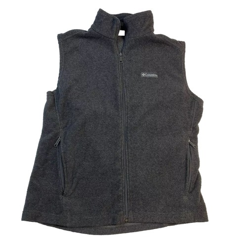 Columbia Benton Springs Charcoal Gray Sleeveless Zip Up Fleece Vest Size Medium - 第 2/7 張圖片