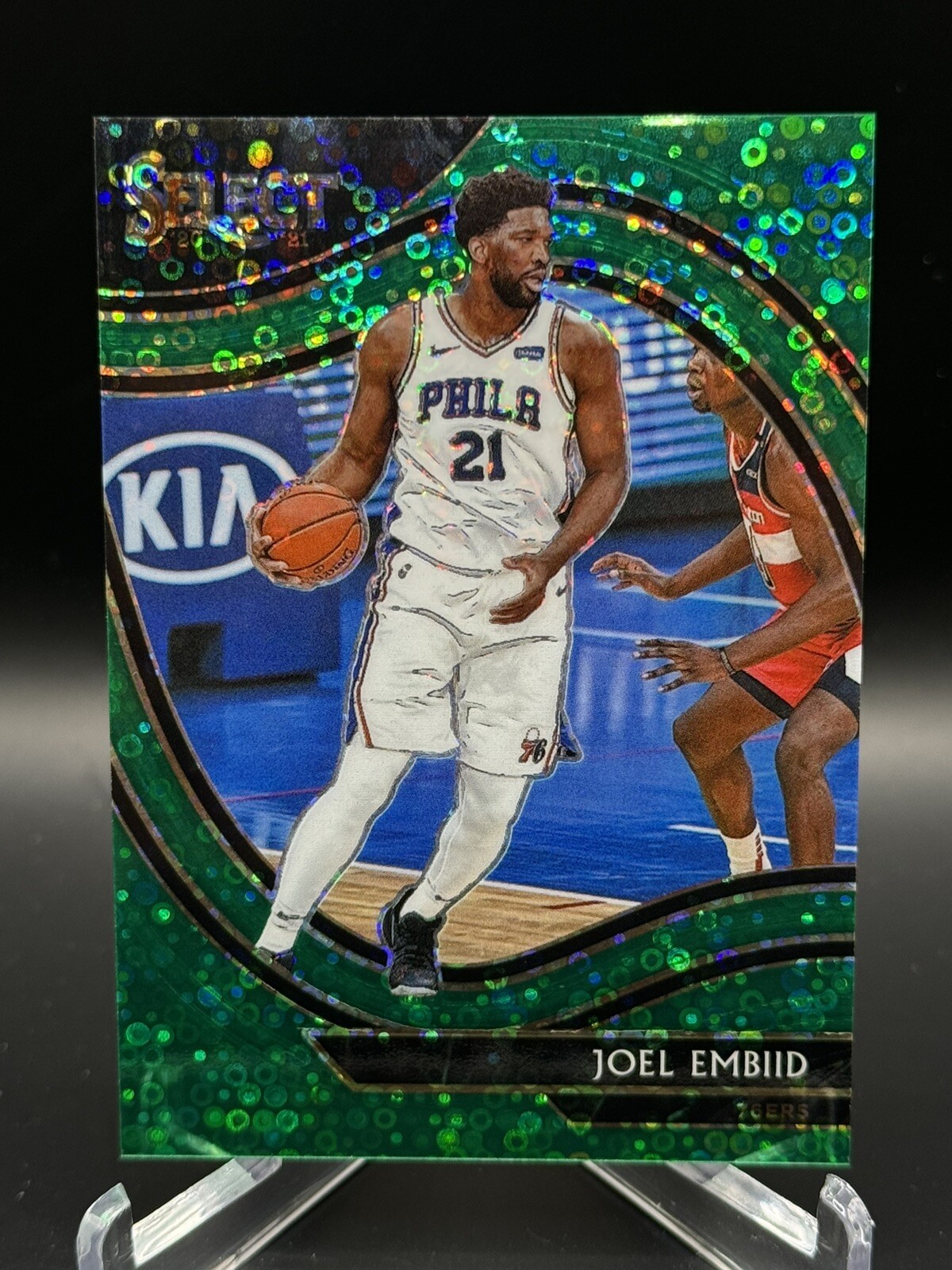 2020-21 Panini Select - Green Disco Courtside #216 2/5 Joel Embiid 76ers SIXERS