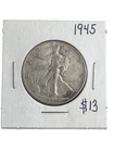 1945 Walking Liberty Half Dollar 90% Silver Circulated US Coin Liberty Half 50C