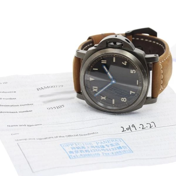 Panerai — Officine Panerai Luminor California PAM00779 44mm Ti Black Dial Watch #C12298