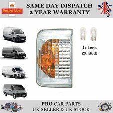 FOR PEUGEOT BOXER WING MIRROR INDICATOR Left With 2x Bulb 71748253 (06-18)