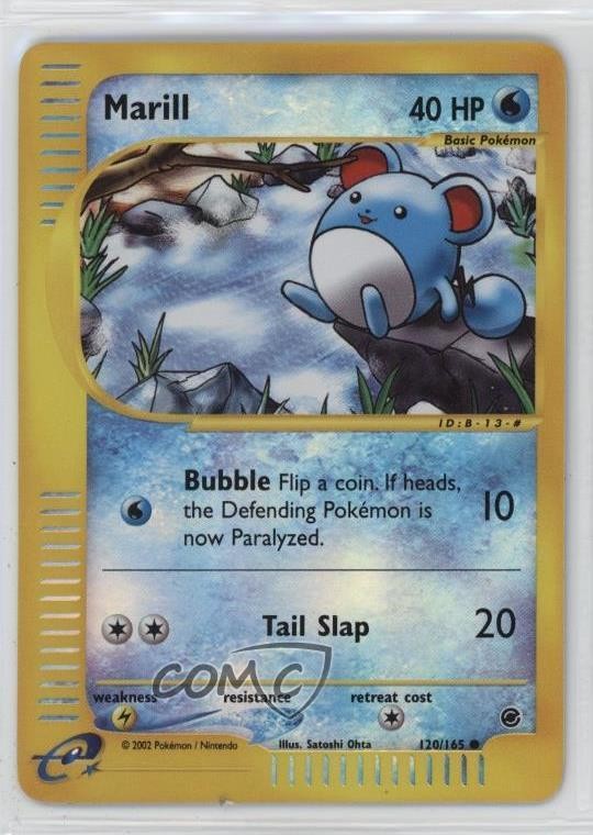 Marill Reverse Foil Pokemon e-Card Series Expedition #120 2002
