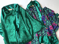 Vintage Victoria s Secret Gold Label Satin Robe One Size No Belt Lot