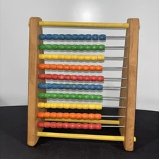  Sandberg Wood Antique Bead Abacus 10 (ten) row vintage 