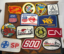VINTAGE - LOT OF 14 Railroad Train Patches Un...