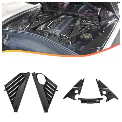 For Corvette C8 Stingray Z06 Coupe 2020-2025 Black Engine Bay Cover Panel Set US