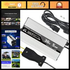 36V 5A Smart Golf Cart Battery Charger - 4-Stage Fast Charging, Efficient Power