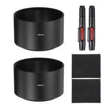 2 pieces lens hood, 49mm for long lens with metal thread