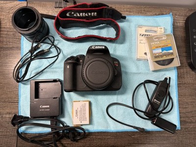Canon EOS Rebel T4i 18MP 1080p DSLR Camera Body and Accessories - NO LENS