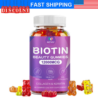 Hair Skin and Nails Gummies, Vegan biotin Vitamins, Support Healthy Hair