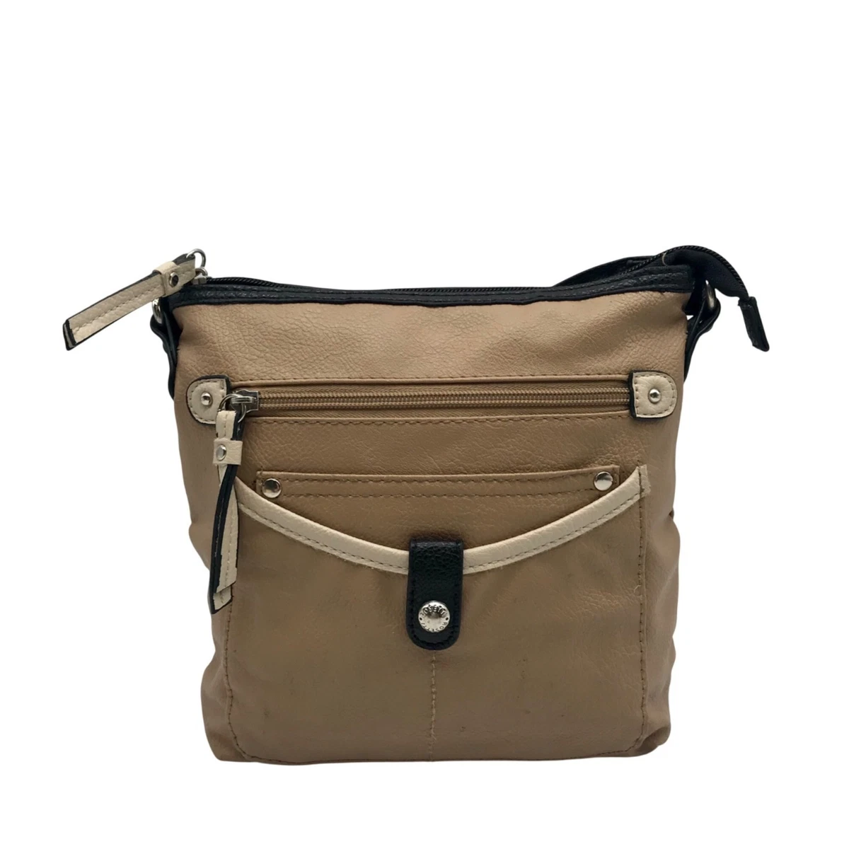 NEW Rossetti Julia Sling Bag Woven Backpack Brown Trim Crossbody JULIA | Leather Commuter Backpack (SLC-702) – Sarge Leather Co main image 3