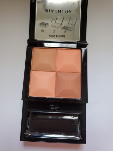 Givenchy Le Prisme Blush W/BRUSH Quad 4 Colors #25: In Vogue Orange, NEW AS PICT - Picture 3 of 8