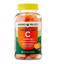 Spring Valley Ultra Strength Vitamin C Supplement Gummies Orange 1,000 mg 60 Ct.