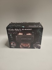 VIRTUAL REALITY 3D HEADSET GLASSES VR IPHONE ANDROID REMOTE UTOPIA 360 BLUETOOTH