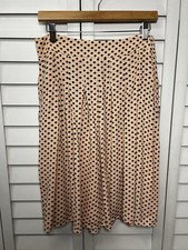 Talbots Geometric Print Pleated A-Line Flare Midi Skirt Office Women s Size 6