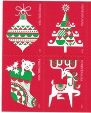 USPS Forever Stamps Holiday Delights Booklet of 20 Self Stick