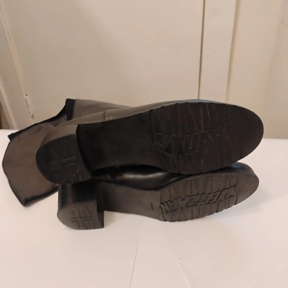 Botas hasta la rodilla Stuart Weitzman para mujer, cuero negro, para mujer 8,5 M  Foto 3 de 4