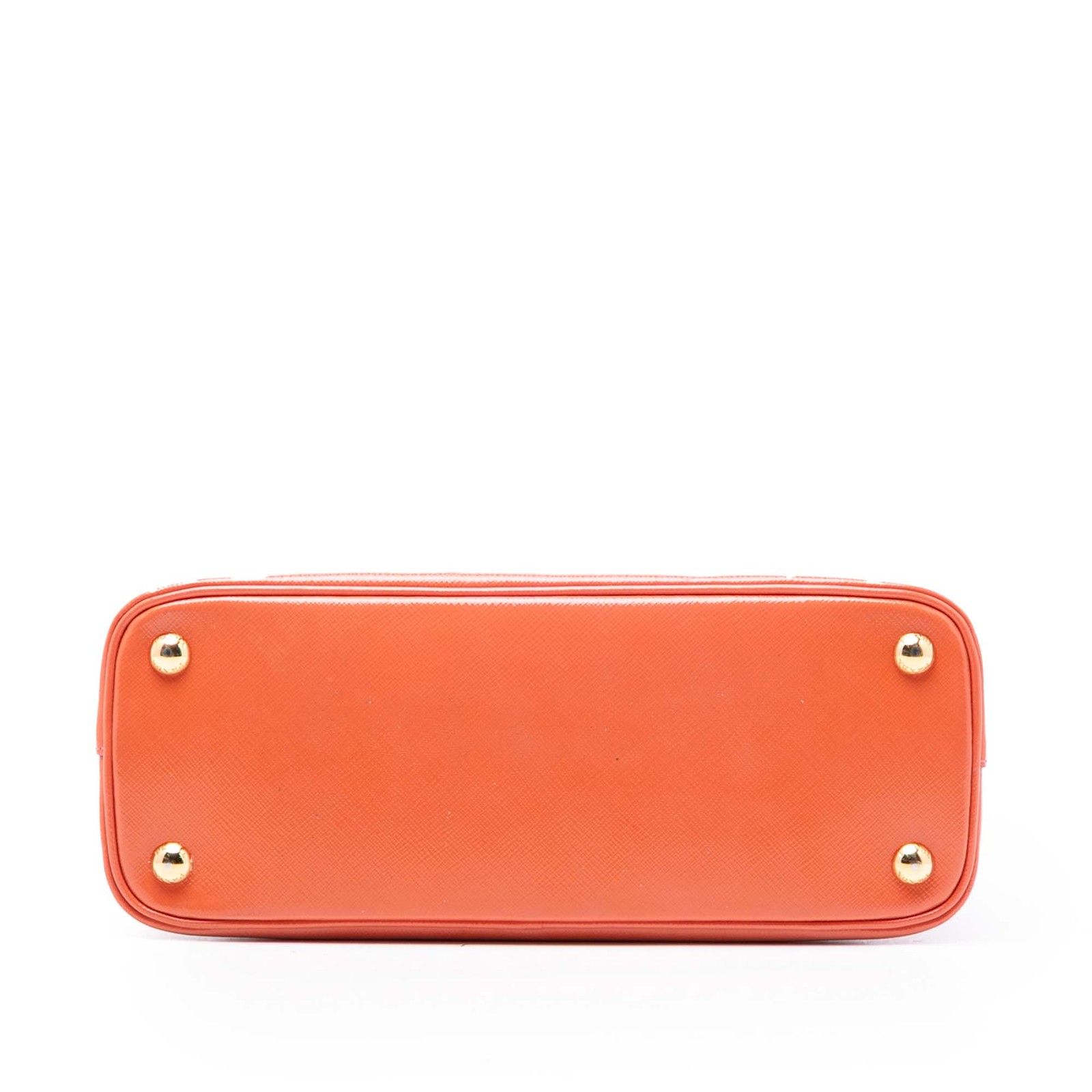 Authenticated Prada Small Saffiano Vernice Promenade Orange Leather Satchel thumbnail 3