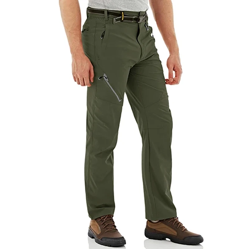 Quick Dry Outdoor Hiking Pants Men Summer Lightweight Rip-Stop Cargo Trousers