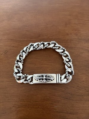 CHROME HEARTS MINI FLORAL HALF FANCY LINK BRACELET SILVER 925 | eBay