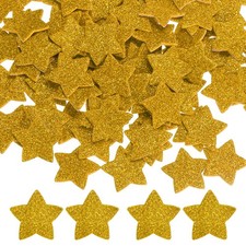 1"x1" Star Foam Stickers, 120Pcs EVA Glitters Foam Shape Sticker, Golden