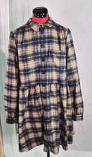 Sezane Leana Long Sleeve Mini Dress Size 38 Brooklyn Check Wool Silk Blend G162