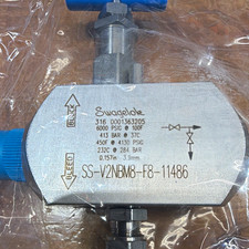 Swagelok Stainless Needle Valve Manual 6000 PSIG 0.157in NPT SS-V2NBM8-F8-11486