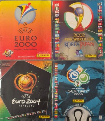 PANINI ALBUM (EURO 2000, WORLD CUP 2002, EURO 2006, WORLD CUP 2006)