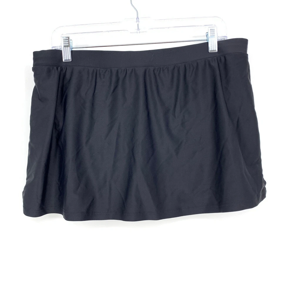 Tropical Honey Women's Size 16 Swimsuit Skirted Bottom Black - Image 2 of 4