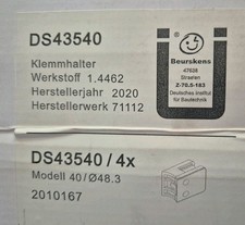4 Klemmenhalter Scheibenhalter GlasklemmeNeu DS43540