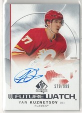 2024-25 SP Authentic Yan Kuznetsov Future Watch Auto Rookie /999