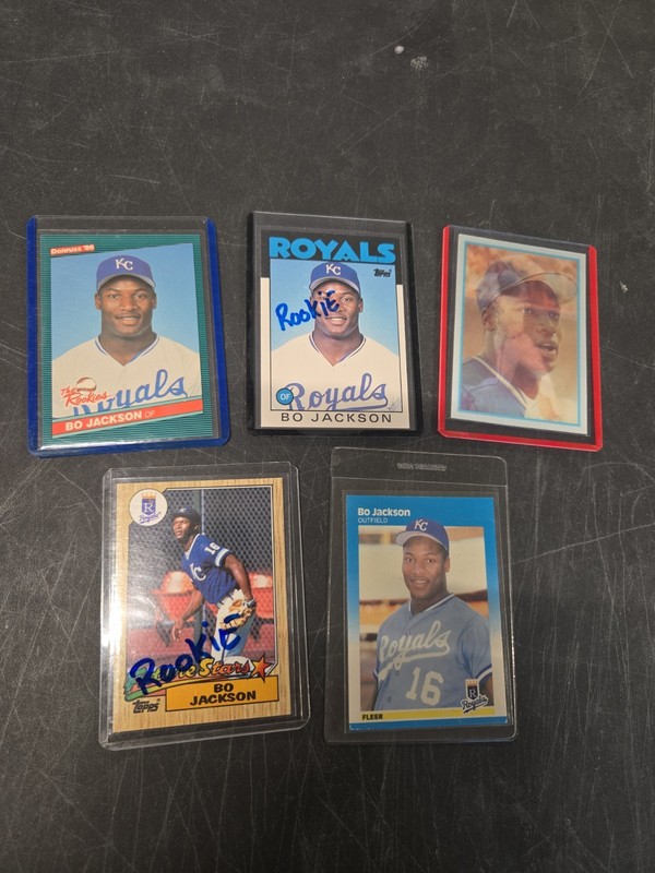 5 Different Bo Jackson Rookie Cards. Mint
