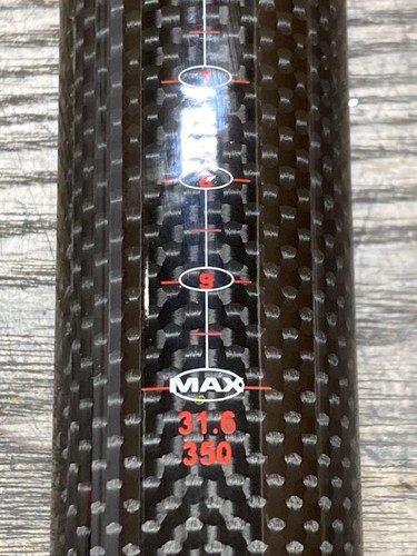 Ritchey Pro Carbon Seatpost 31.6mm x 350mm Offset 25mm Black Used - Foto 7 di 10