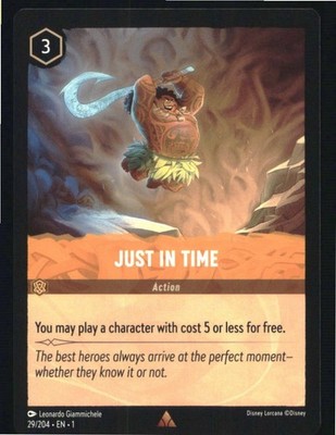 Just in Time 29/204 Rare The First Chapter Lorcana Near Mint