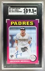 9651 Jackson Merrill 2024 Topps Heritage Real One RC Rookie Auto SGC 9.5/10