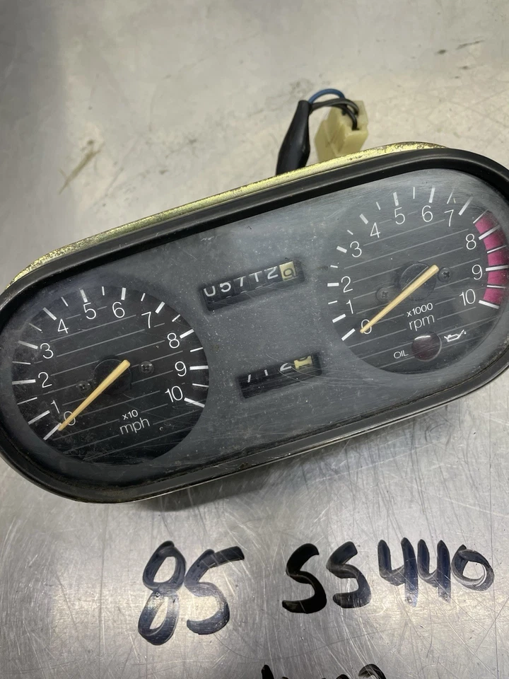 80-89 Yamaha SS440 OEM Speedometer Tach RPM Gauge Dash Cluster Speedo Assembly - Image 2 of 4