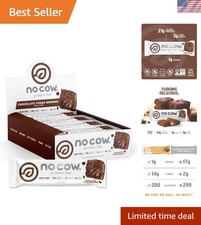 Keto-Friendly Chocolate Fudge Brownie Protein Bars - 20g Protein, 12 Pack